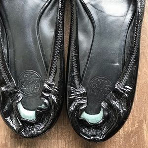 Tory Burch Shoes - Tory Burch Minnie Flat Black Patent Leather Tory Burch Shoes - Tory Burch Minnie Flat Black Patent Leather